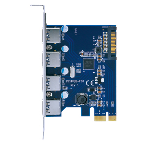 ポートを増やしタイ PCI Express×1接続 USB3.0×4ポート インターフェイスカード(CIF-USB3P4FL)