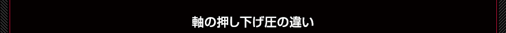 軸の押し下げ圧の違い