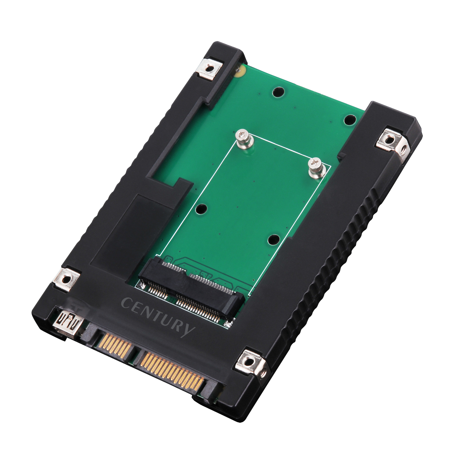 mSATA SSD→SATA 2.5インチ 7mm厚 変換アダプター ケース付