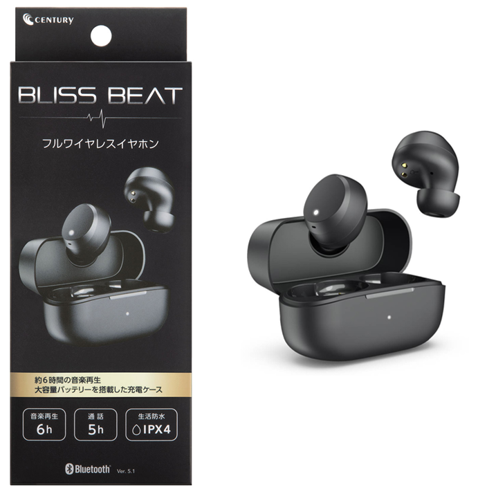 Bluetooth 5.1に対応したフルワイヤレスイヤホン『BLISS BEAT』発売開始！ - ニュースリリース - 株式会社センチュリー