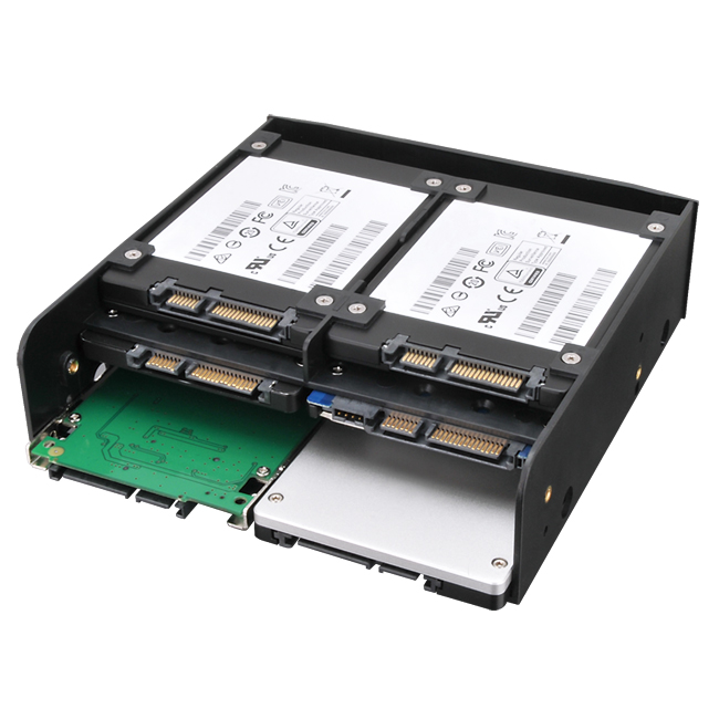 【お買得】 2.5インチ HDD/SSD最大6台を5インチベイ1段に スッキリ収納 外付けハードディスク・ドライブ