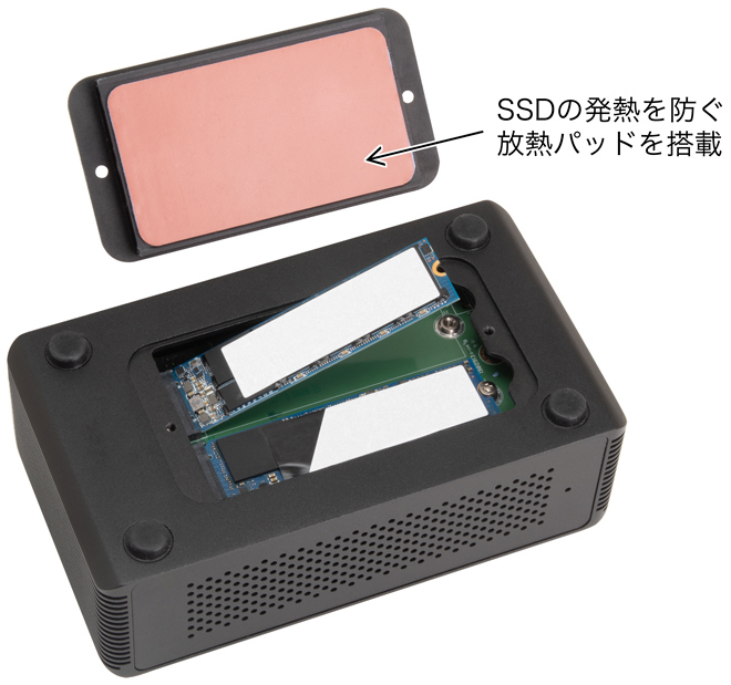 M.2 NVMe SSD to Thunderbolt3 アルミケース (CAM2NVTB3) - 株式