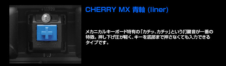 センチュリー バックライトLED機能搭載 CHERRYメカニカルキーボード 108キー 日本語配列 『BLACK BISHOP 青軸』 CK