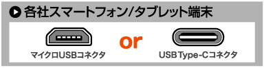 microUSBケーブル＆Type-C変換アダプタ