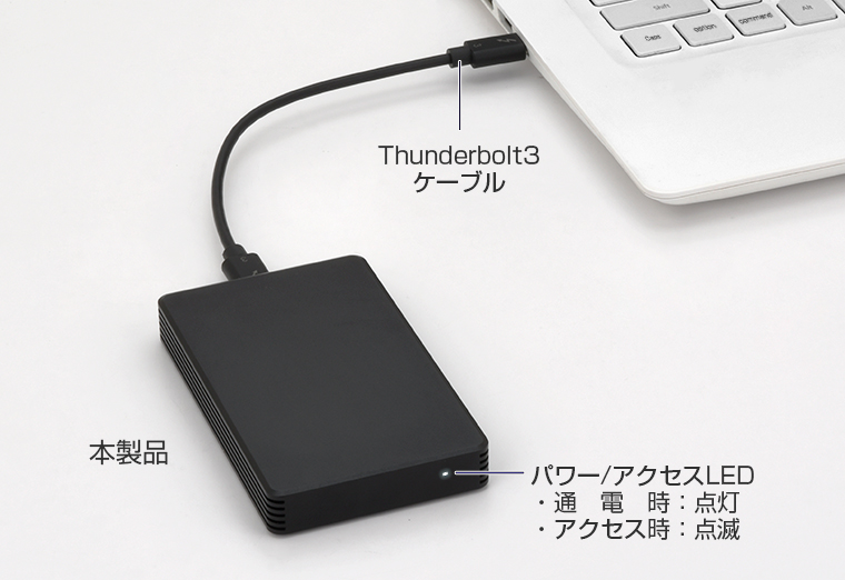 Thunderbolt3 Portable NVMe SSD 1TB CPNVTB3V