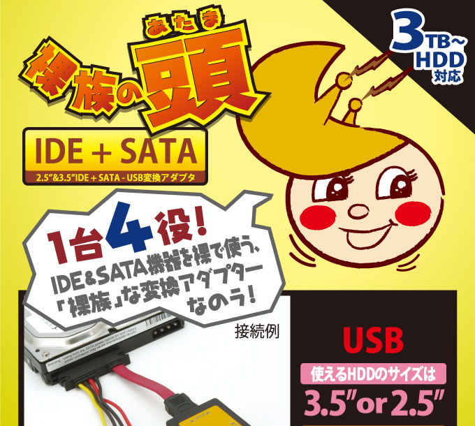 販売終了】 裸族の頭 IDE+SATA Ver2 (CRAISU2V2) - 株式会社センチュリー