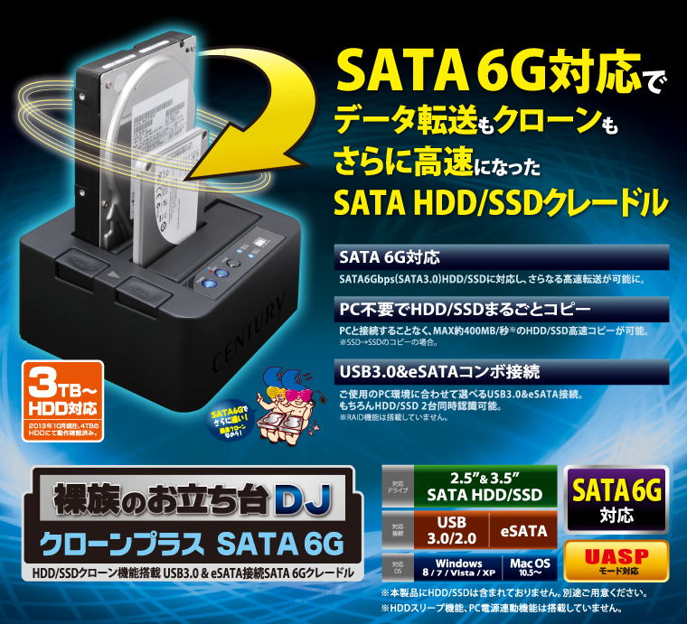 裸族のお立ち台DJクローンプラスSATA6G ver.2