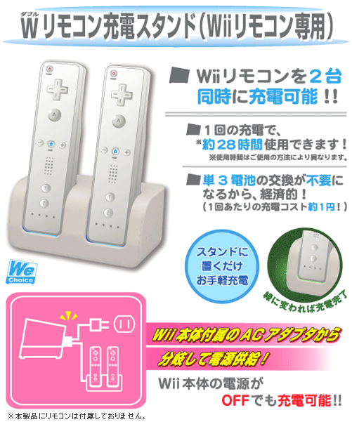販売終了 Wii用リモコン充電スタンド Cwa Rcs2 株式会社センチュリー