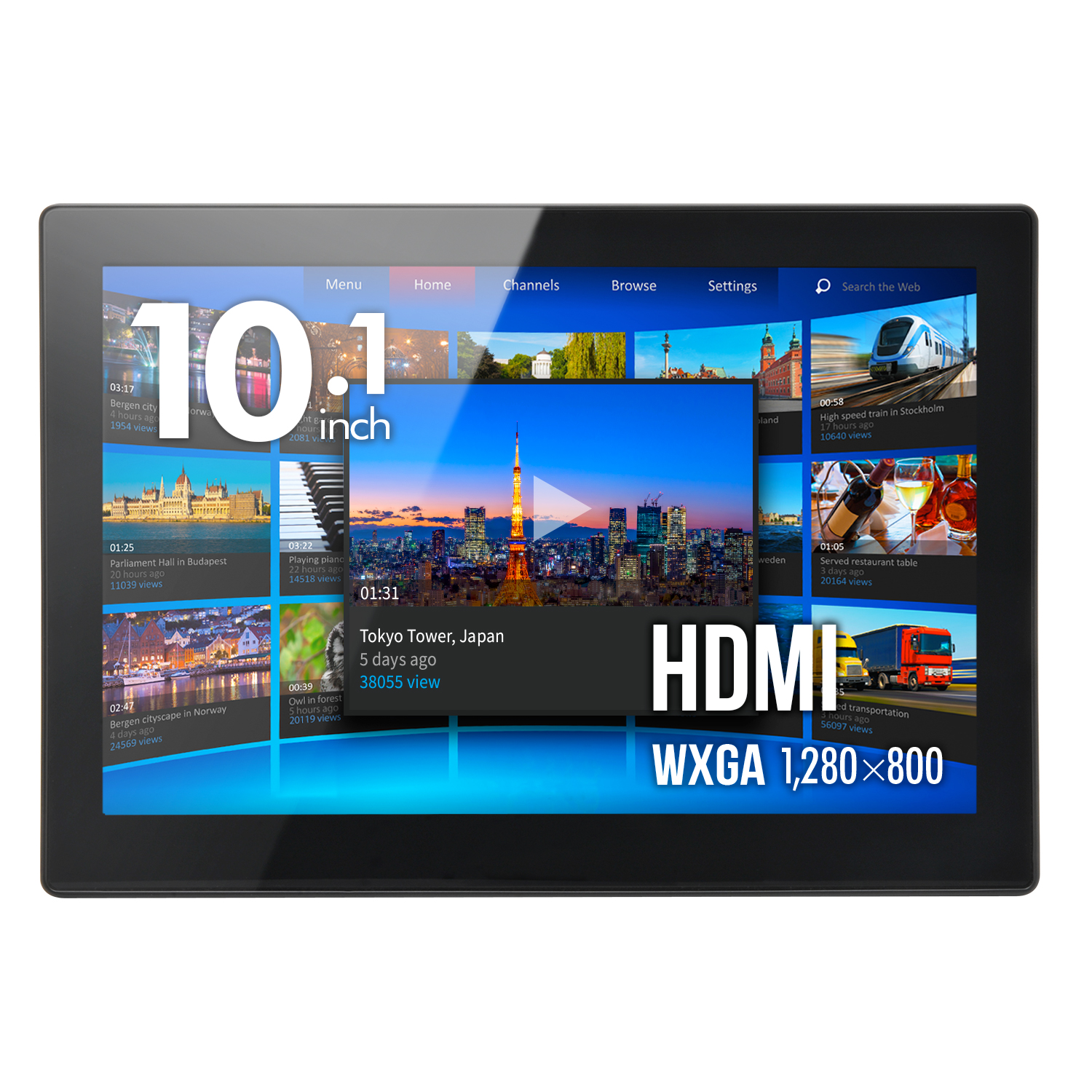 10.1インチマルチタッチ対応 HDMIモニター plus one Touch (LCD