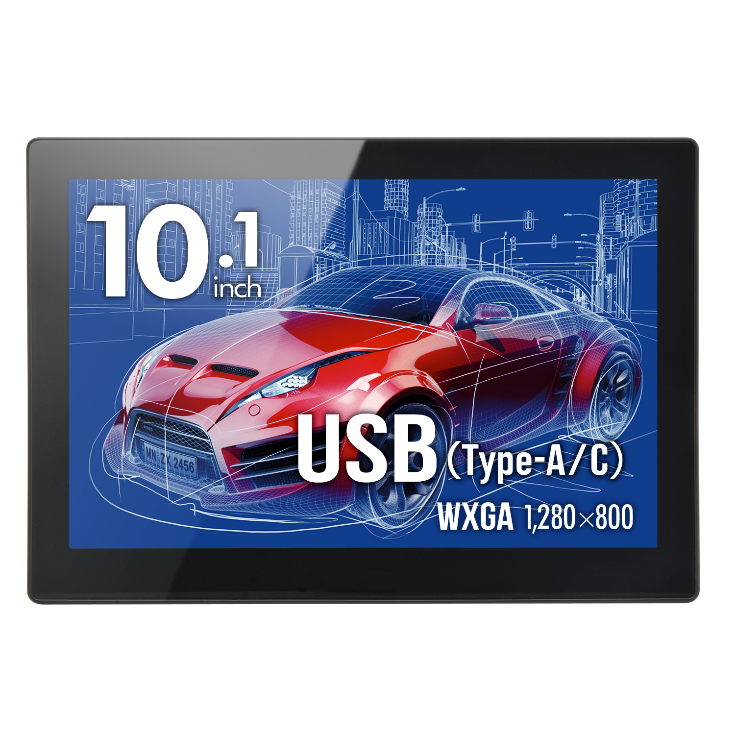 10.1インチマルチタッチ対応 USBモニター plus one Touch USB (LCD 
