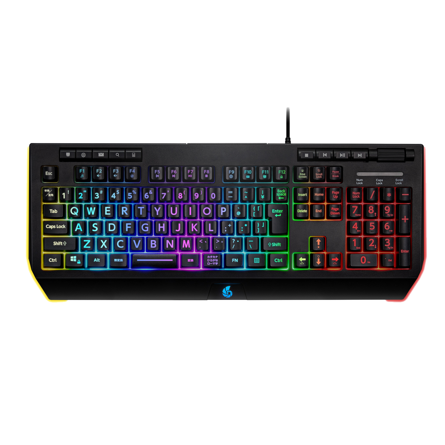 メンブレンゲーミングキーボード CRC-GMBKRGB01 - RACEN -ゲーミング